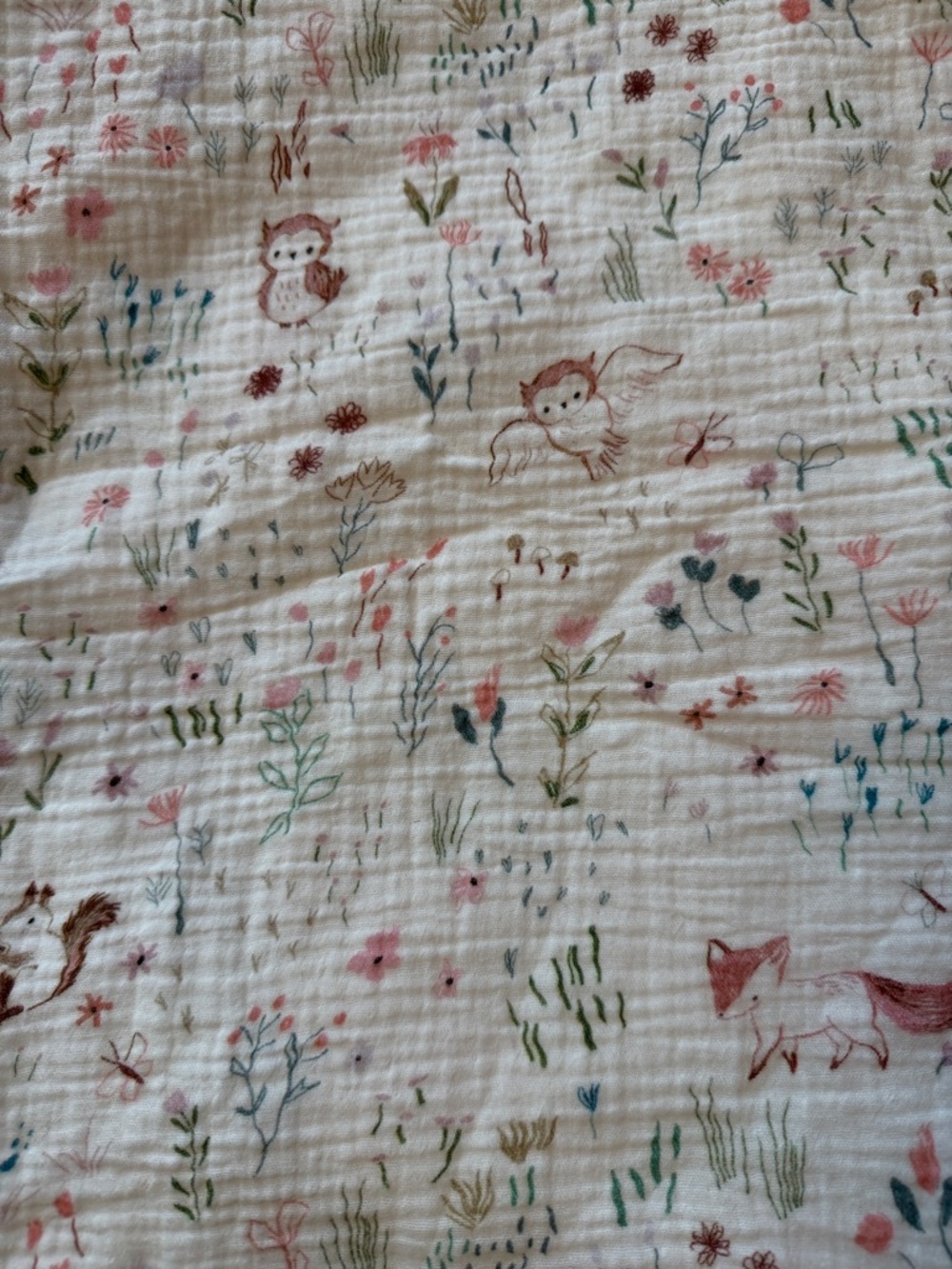 Elegant Baby Floral Owl & Friends Baby Blanket - Picture 6 of 6